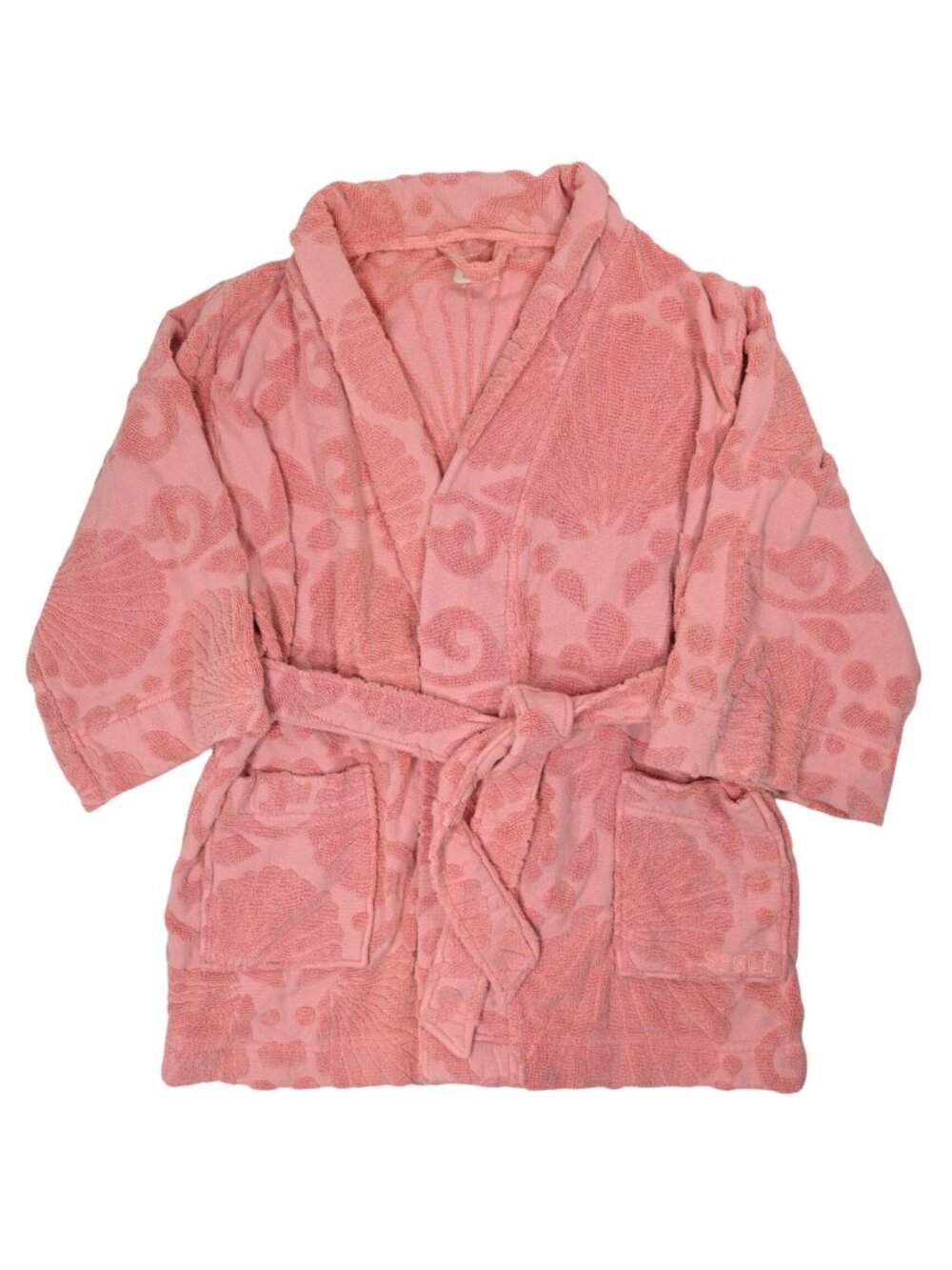 SPELL Seashell Robe in Coral